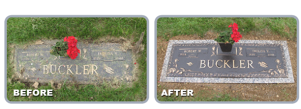Tomb Stone Before and After