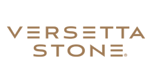 Versetta Stone logo in gold letters on a white background.