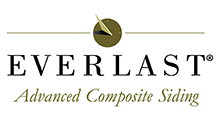 Everlast logo with compass graphic above text “Advanced Composite Siding.”