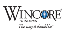 Wincore Windows logo with black text and a blue circle with a window design.