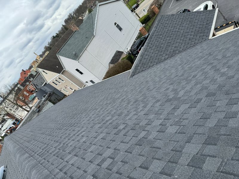 A roof with a lot of shingles on it