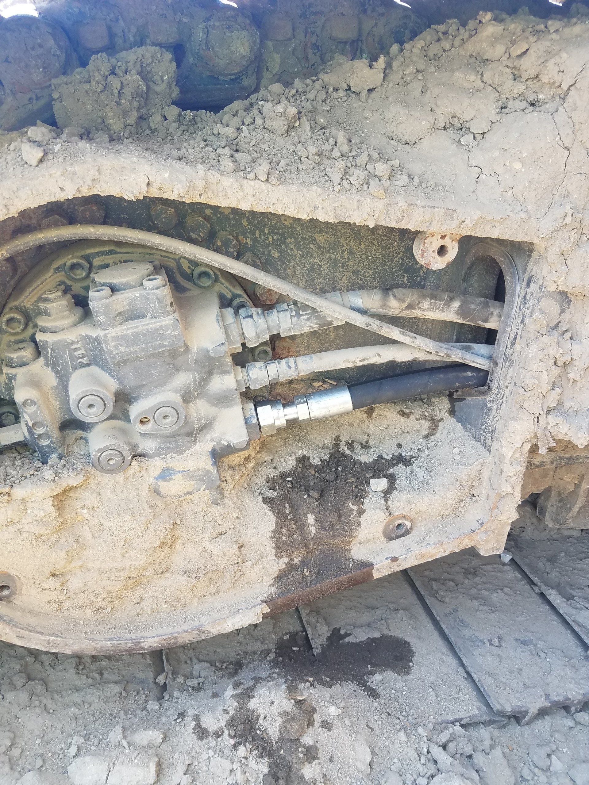 Hoses on an excavator