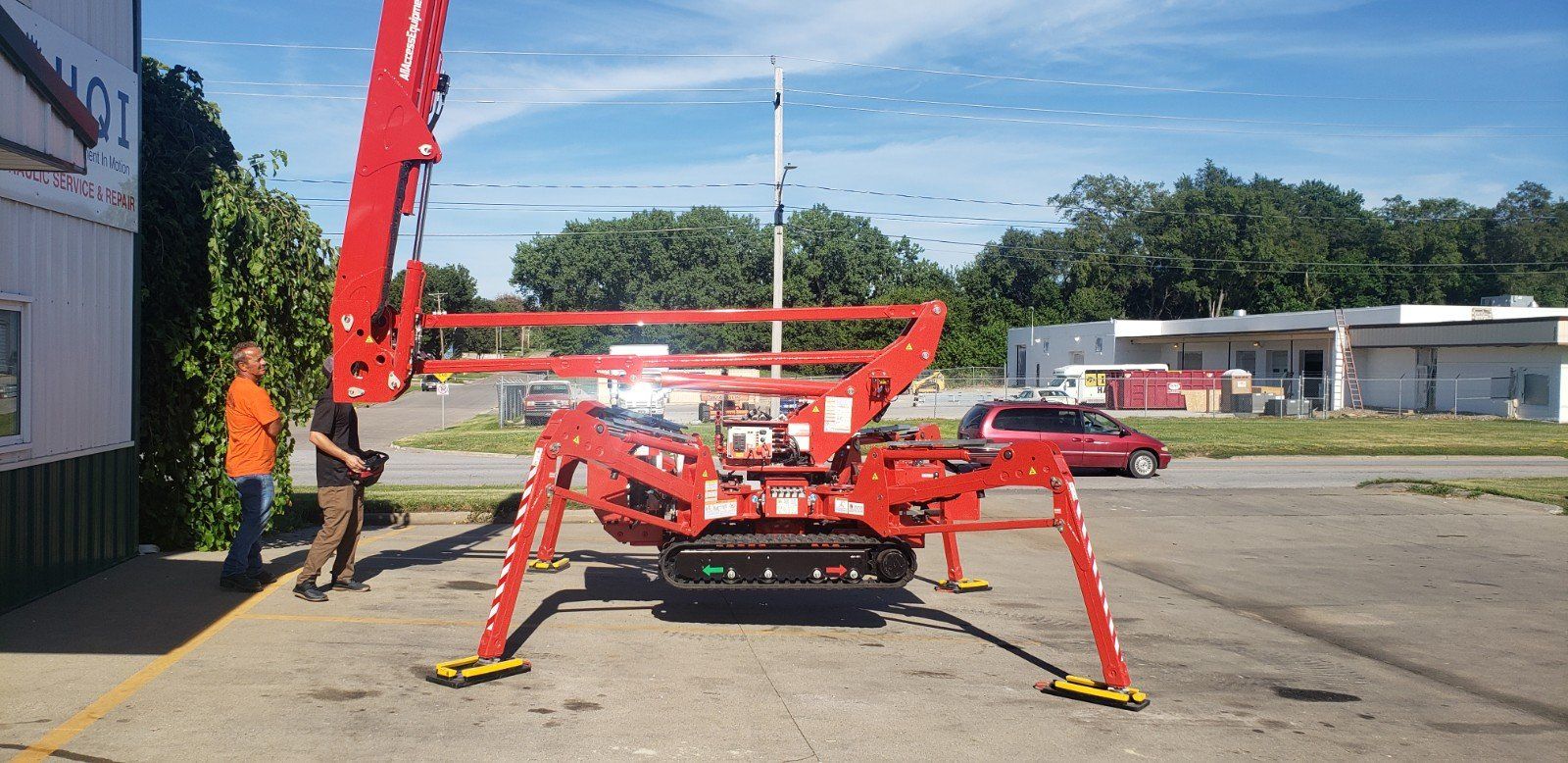 A tracked aerial lift platform from All Access Equipment