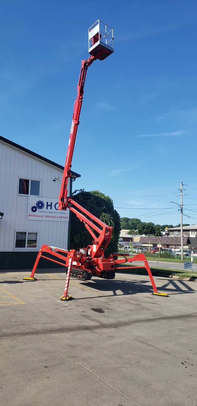 A tracked aerial lift platform from All Access Equipment