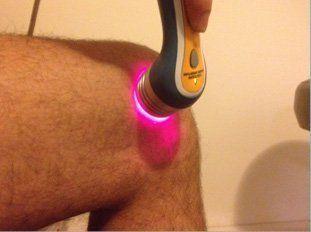 Leg cold laser treatment
