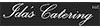 Ida's Catering logo, white script on a black rectangular background.