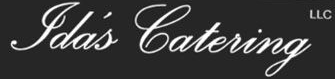 Ida's Catering logo in white script on a black background; "LLC" is in smaller text.