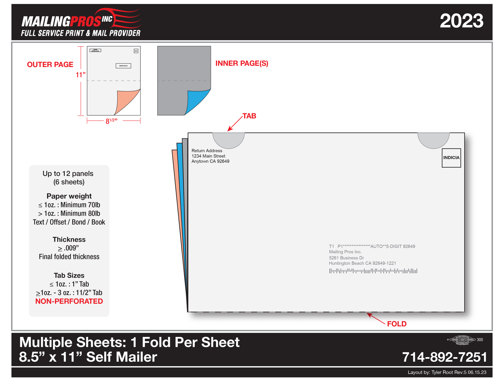 A picture of an envelope with the year 2023 on it