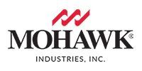 Mohawk Industries logo: red wave-like design above black 
