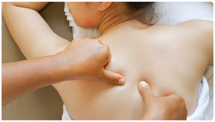 woman getting a massage