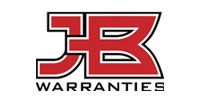 Red and black “JR WARRANTIES” logo with stylized initials on a white background