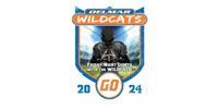 Duncan Wildcats 2024 logo with a wildcat mascot and shield emblem in blue, orange, and white.