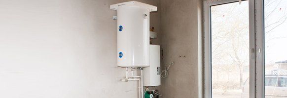 White boiler with system of heating tubes