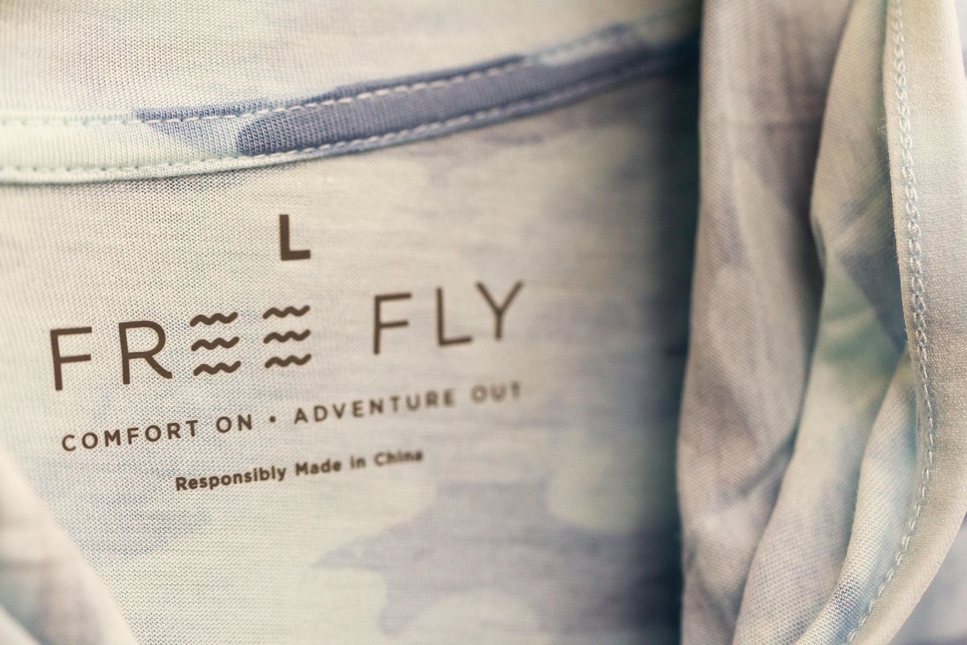 Close-up of a clothing tag reading 