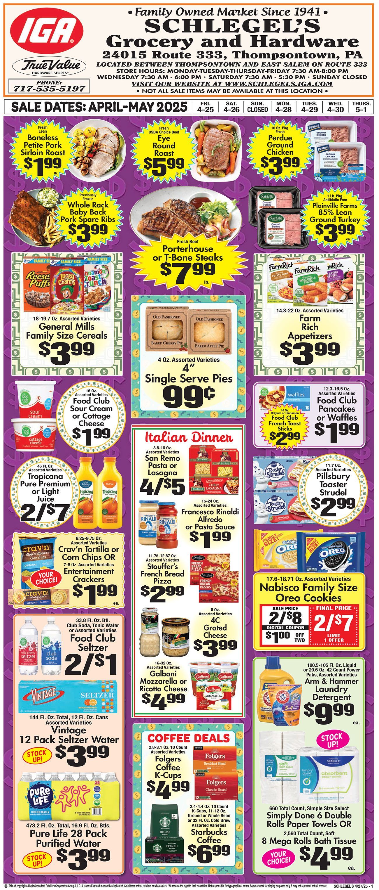 A flyer for a grocery store with a lot of coupons on it