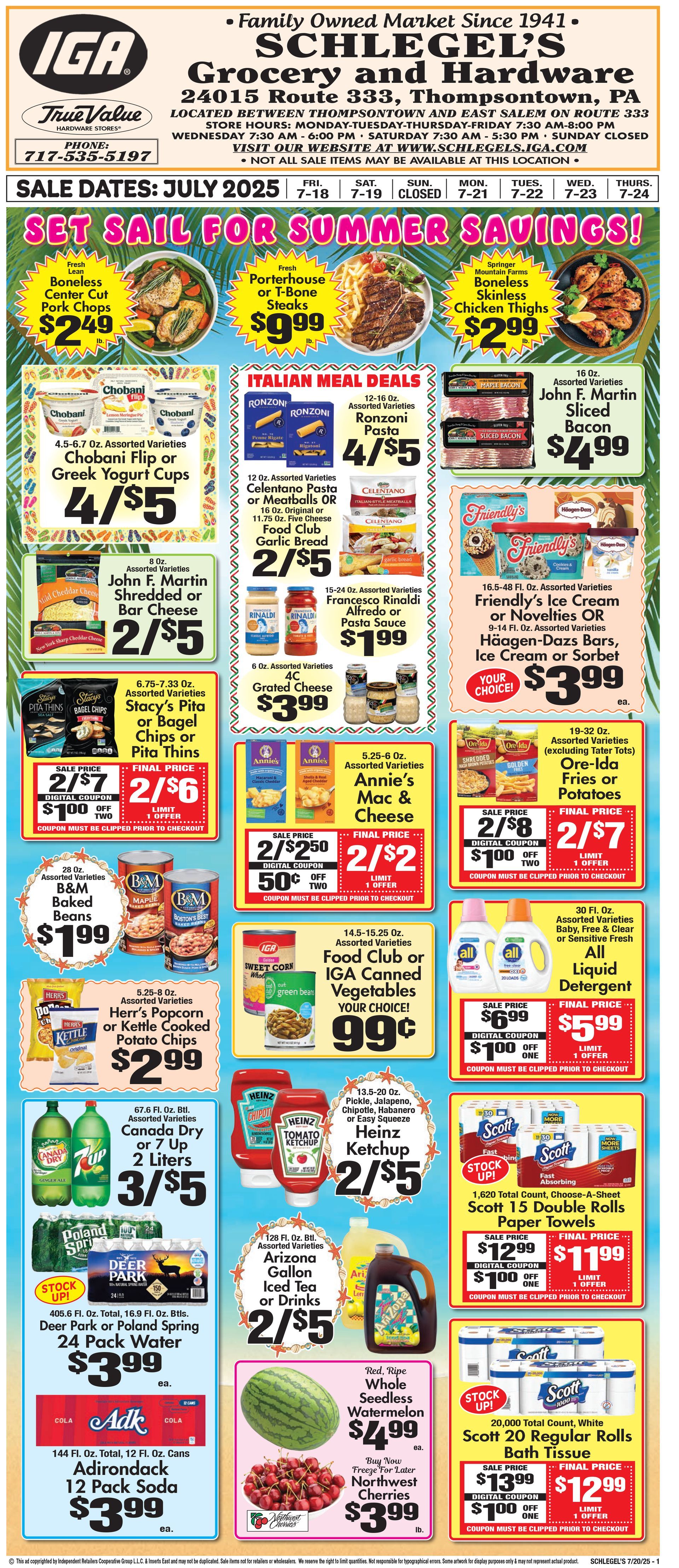 A flyer for a grocery store with a lot of coupons on it.