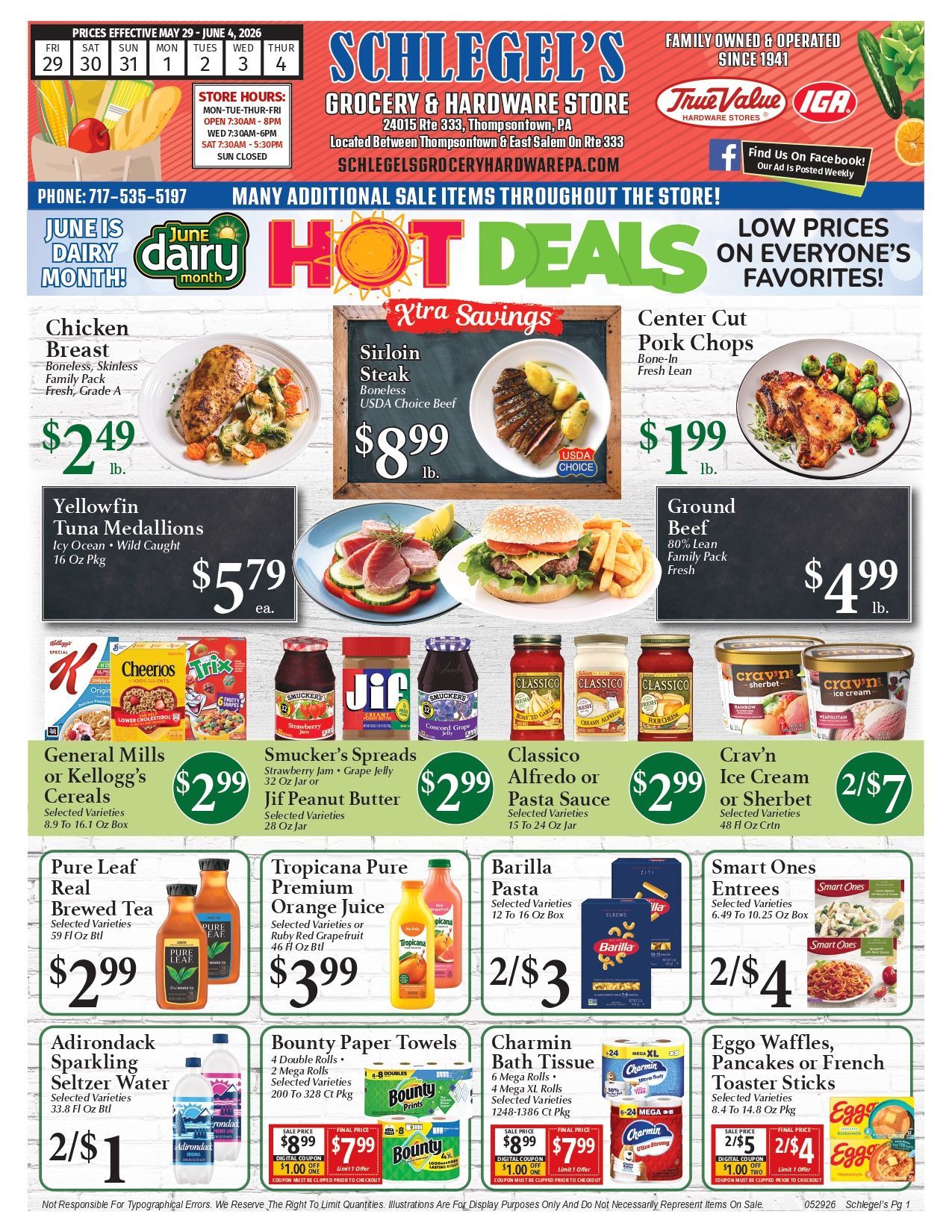 Superfresh supermarket weekly ad with hot deals on groceries, meats, produce, and dairy products