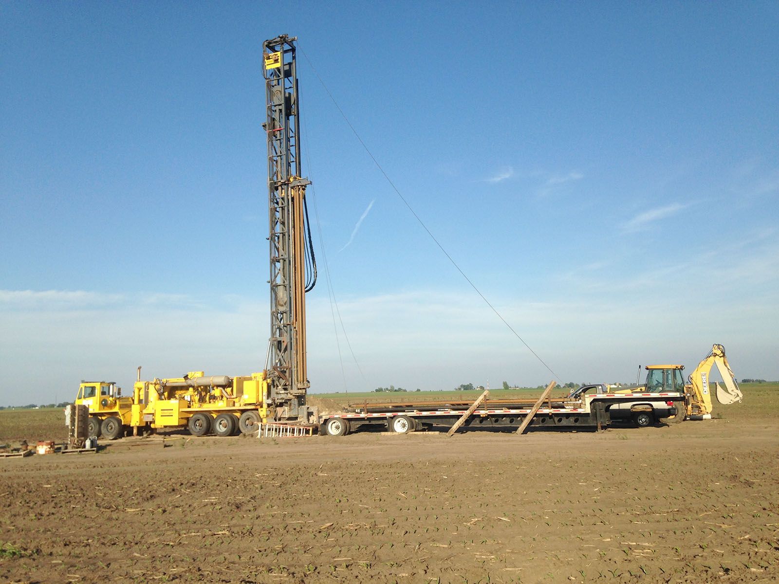 Large drilling rig on a construction site