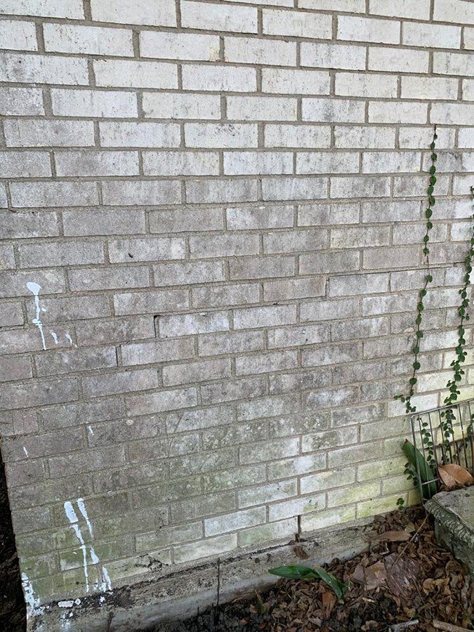 After foundation repair on wall