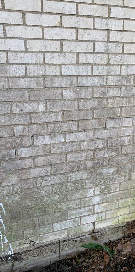 After foundation repair on wall