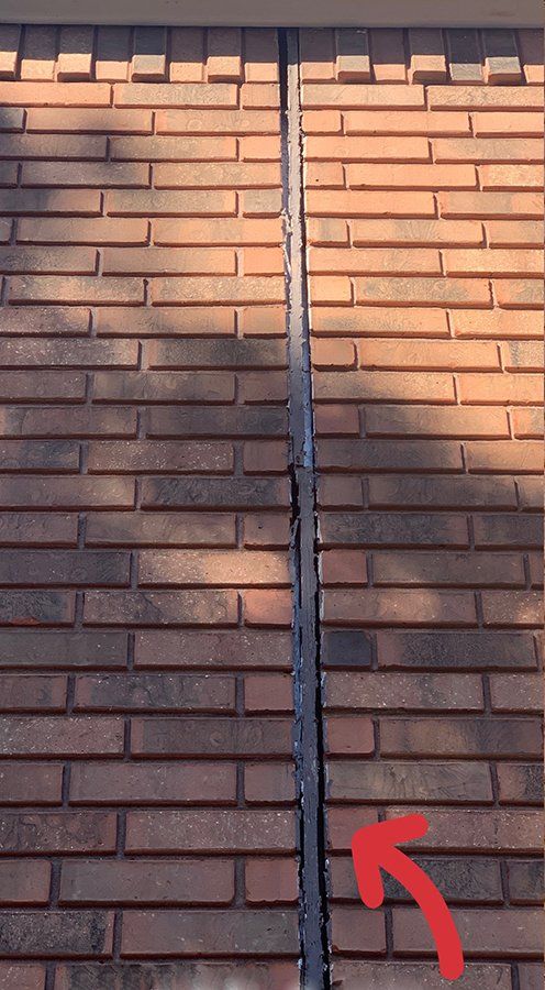 Before foundation repair on wall