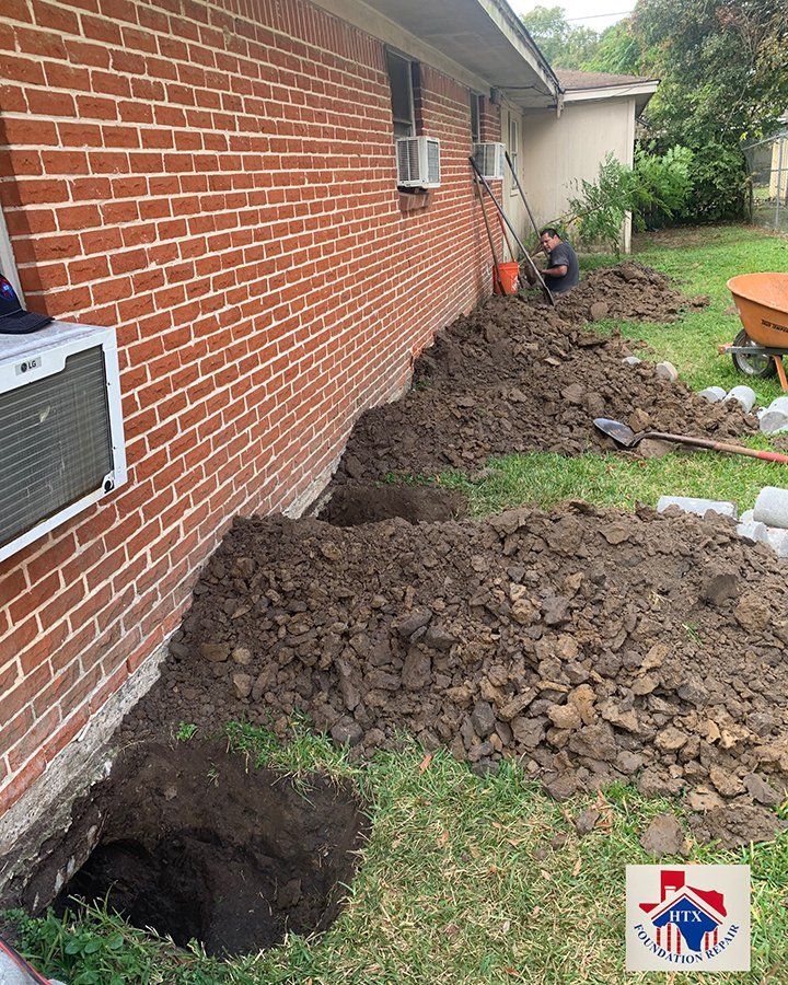 Digging for foundation repair