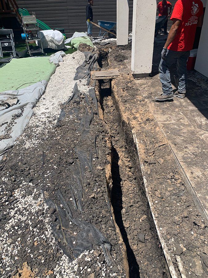 Digging for foundation repair