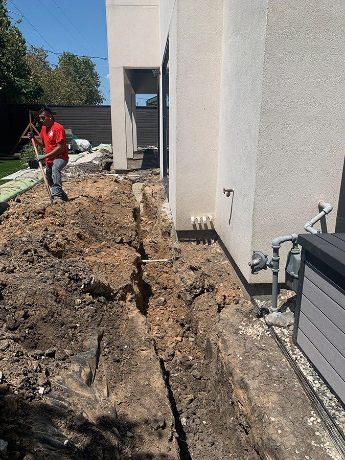 Digging for foundation repair