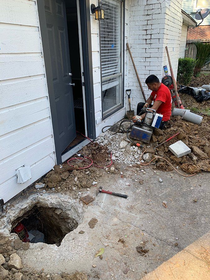 Digging for foundation repair
