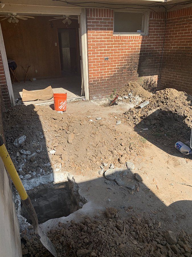 Digging for foundation repair