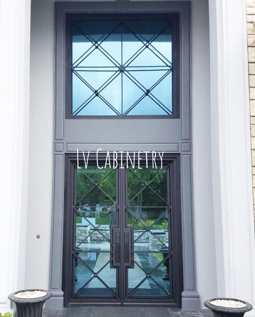 A door with the word cabinetry on it