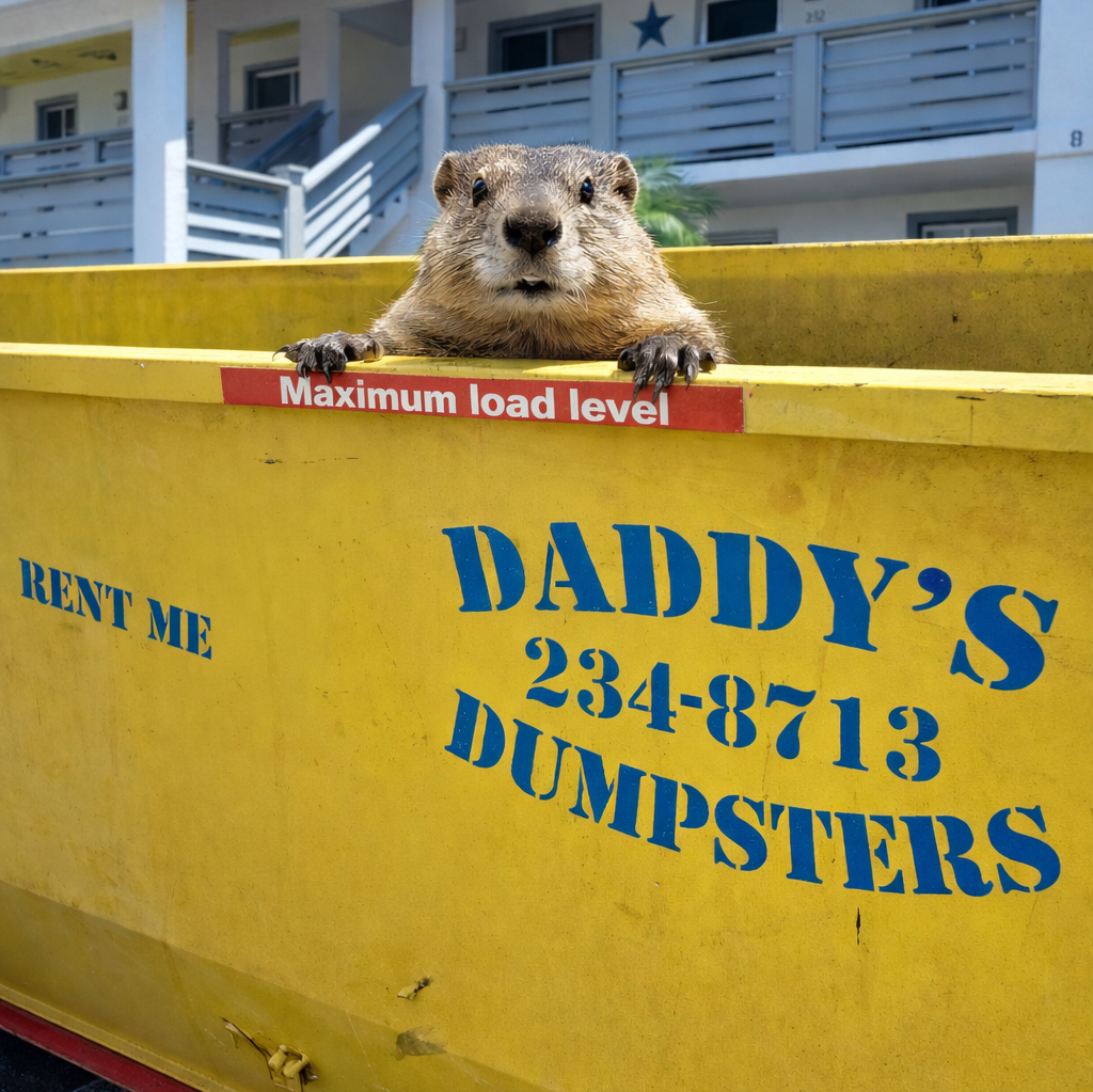 15 yard roll off dumpster ideal for garage cleanouts in Southwest Florida