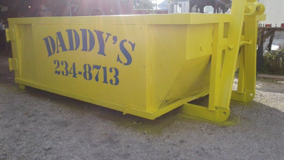 Yellow dumpster. Roll-Off Dumpster Rental in Sarasota.