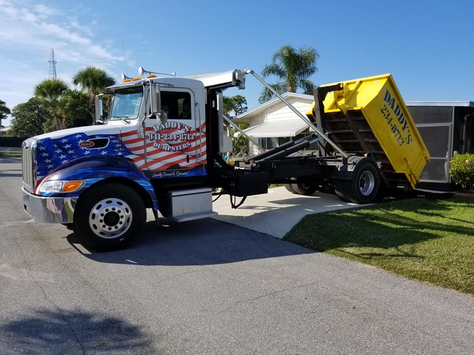 Daddy's Residential dumpster. Roll-Off Dumpster Rental in Sarasota.
