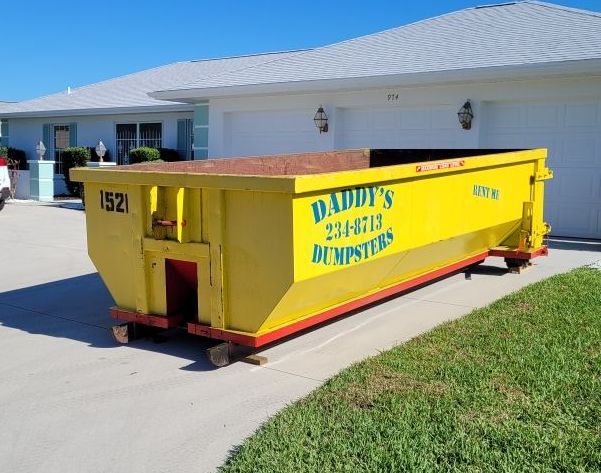 15-yard dumpster rental for residential cleanout in Sarasota County