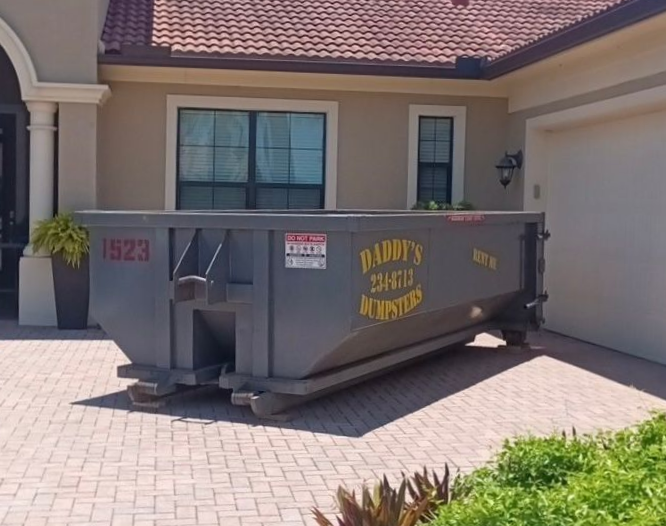 15 yard dumpster rental in Southwest Florida for home cleanout