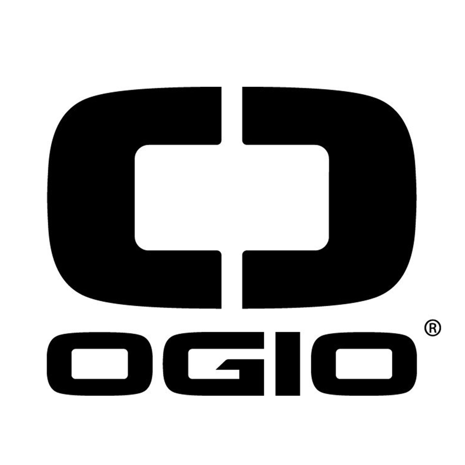 A black and white logo for ogio on a white background.
