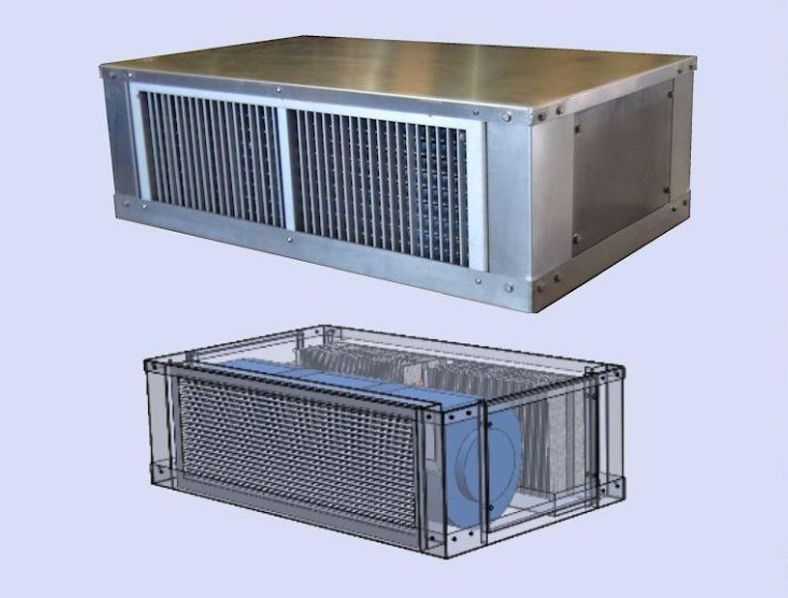 A drawing of a box and a picture of a box