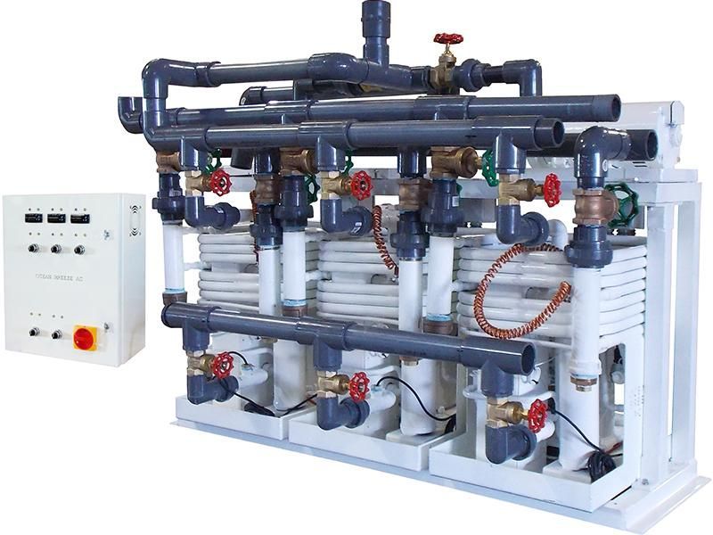 A machine with a lot of pipes and valves on it