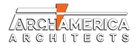 ArchiAmerica Architects logo with gray text and an orange accent above the name
