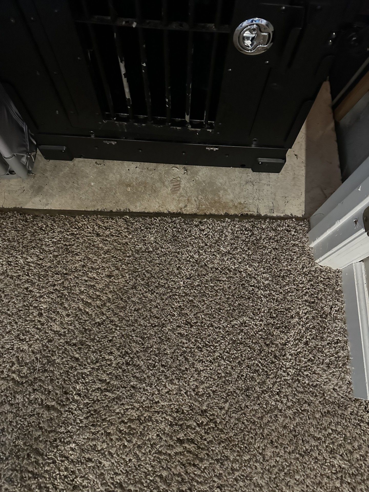 repaired carpet next to a doorway