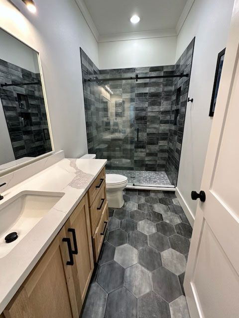 Dark Gray Bathroom