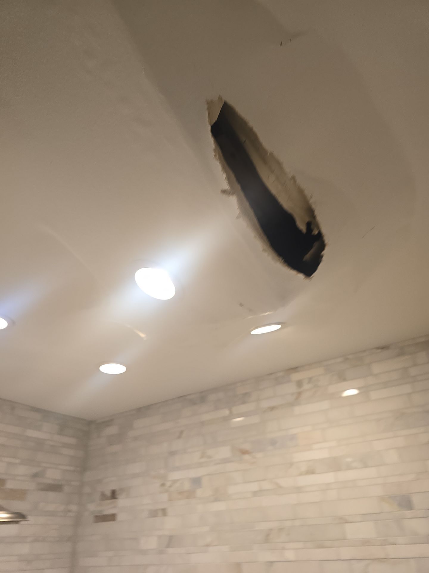A hole in the ceiling