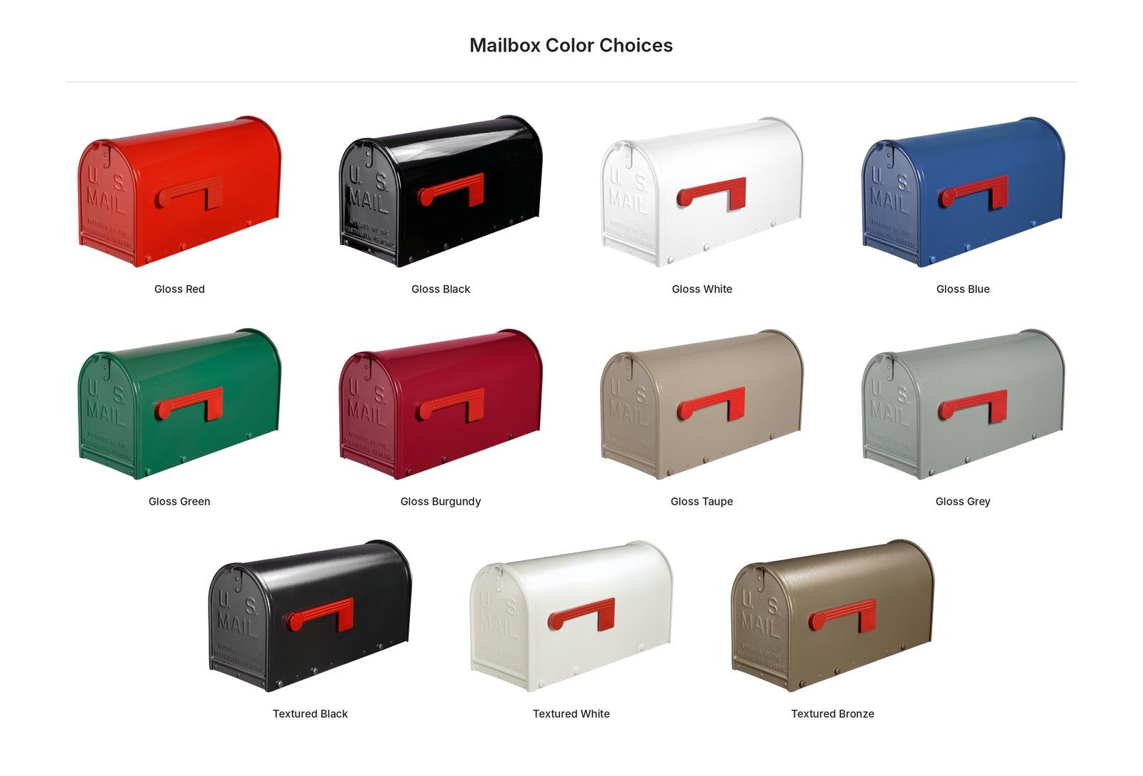 Mailbox Color Choices
