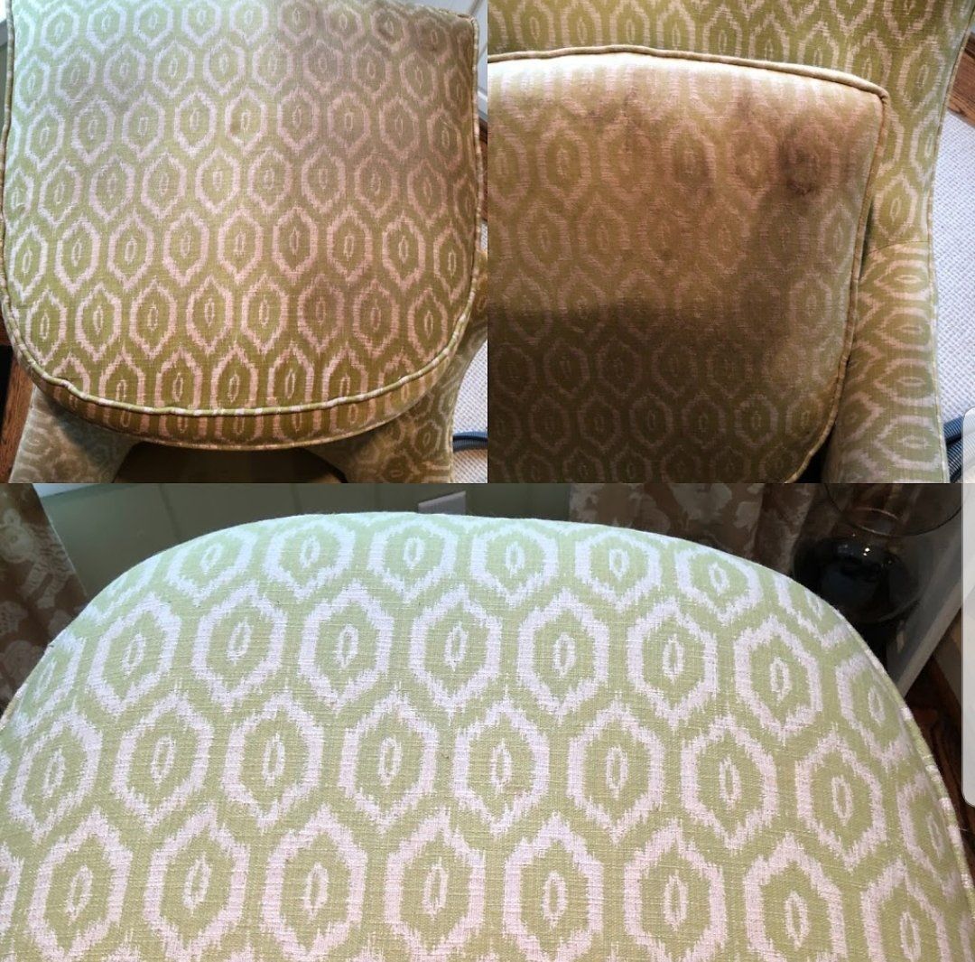 Upholstery cleaning before & after