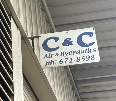 Sign for C&C Air & Hydraulics.