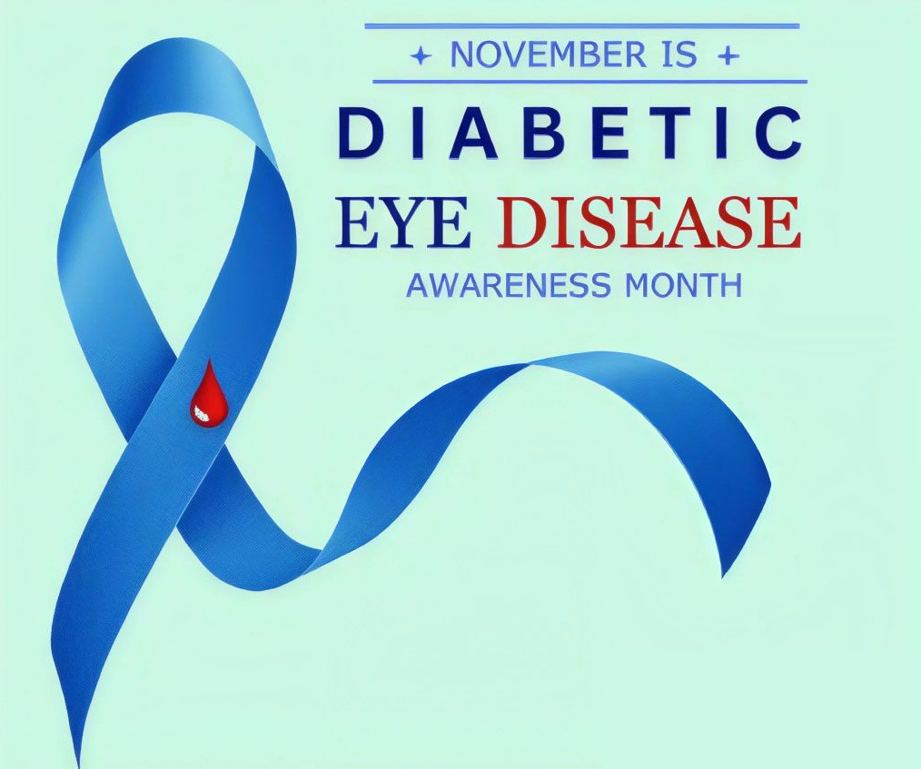 Blue ribbon with blood drop, 