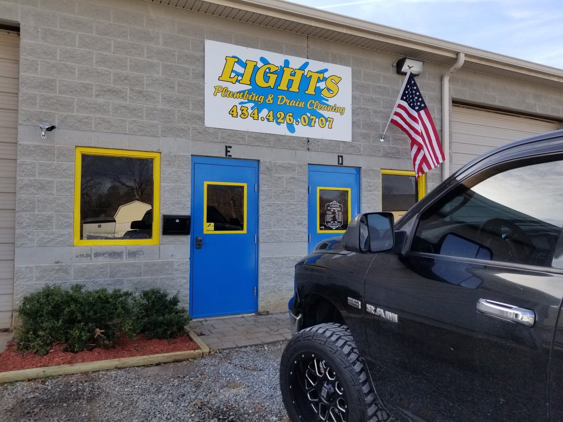 Lights Plumbing & Drain Cleaning LLC font office