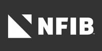 NFIB logo in white on a dark gray background