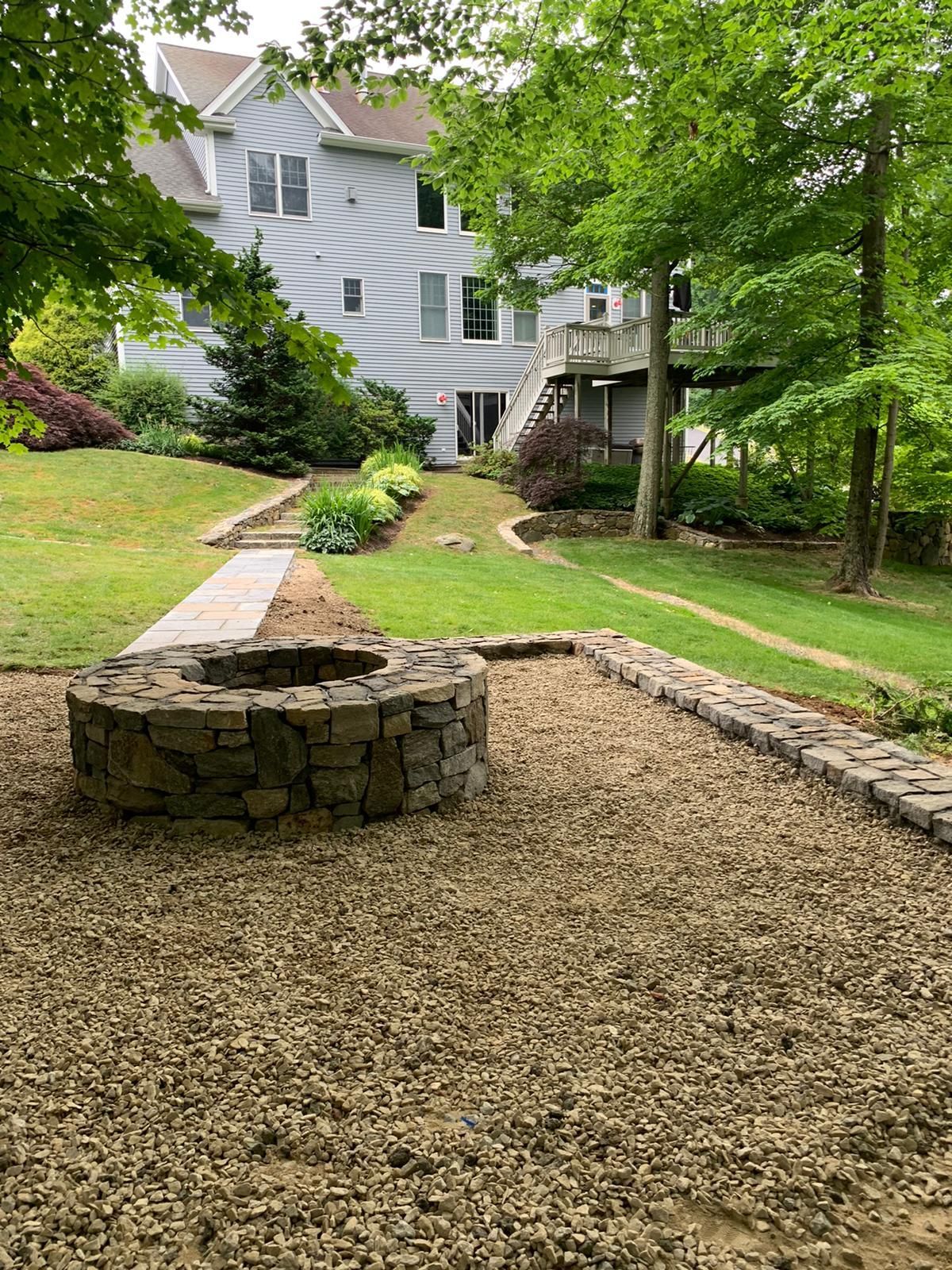 Patio with firepit